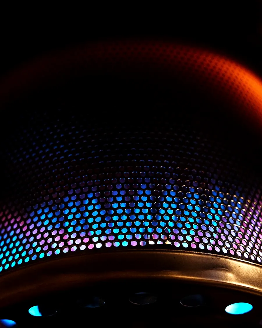 Blue gas flames on the burner inside a boiler