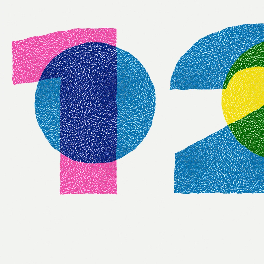 Close up of the ink on Numbers poster.