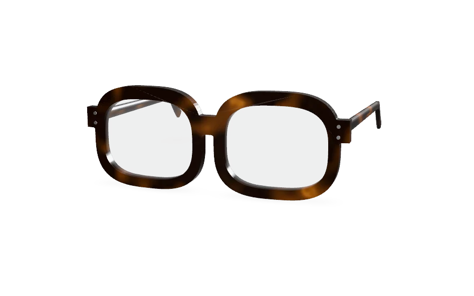 Tortoiseshell glasses with soft square frames